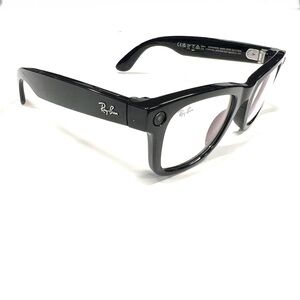 Ray Ban Meta Wayfarer Black Smart Glasses Gen 1 Clear Lens RW4006
